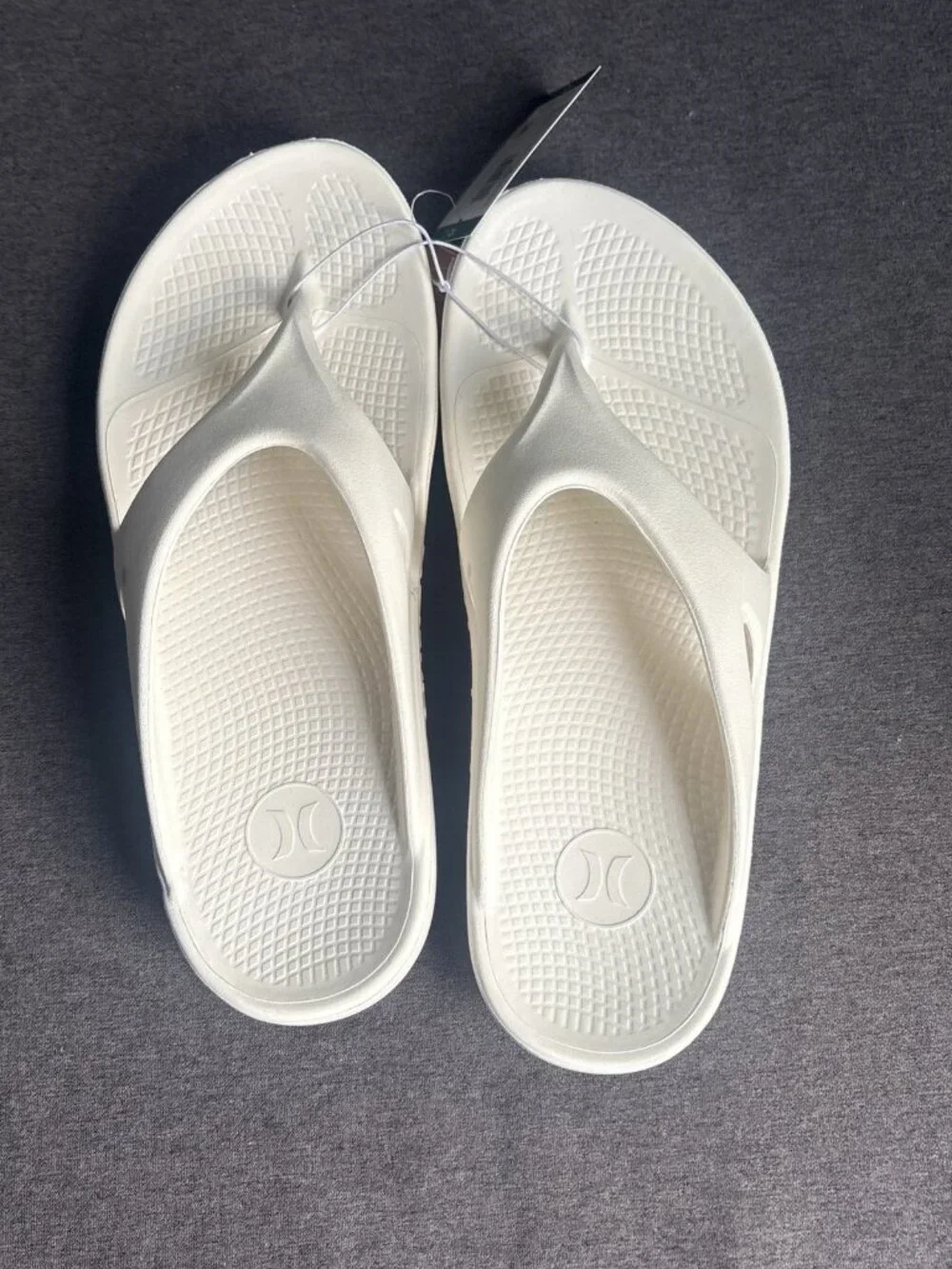 Hurley Men's Injection Flip-Flop Size 12 Cream New With Tags Summer Beach Sandal